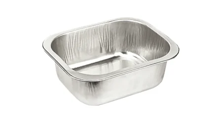 Aluminium Smoothwall Food Trays 125 x 150 x 50 Deep